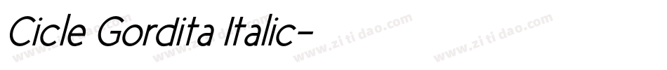 Cicle Gordita Italic字体转换